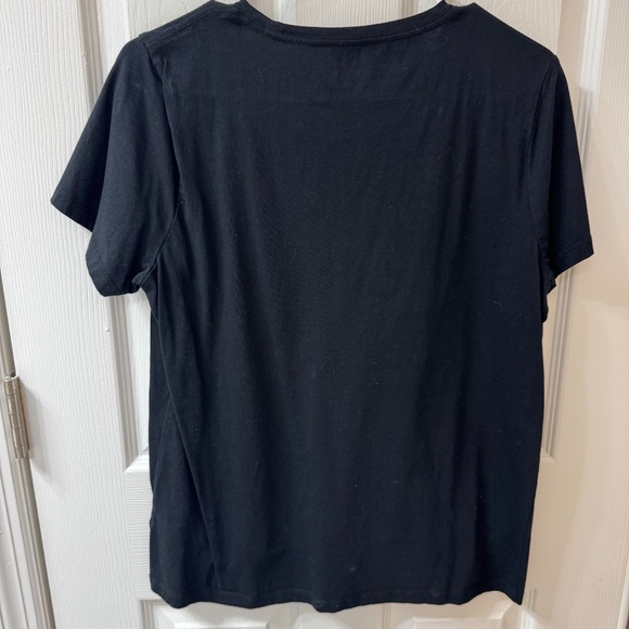 J.Crew Factory Collector Tee – Black Sequin Bow Graphic (Women’s Large) - Picture 2 of 3